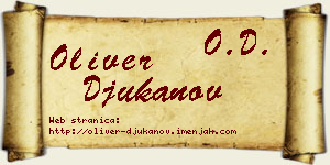 Oliver Đukanov vizit kartica